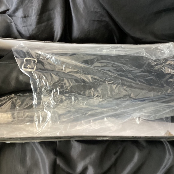 Jeffrey Campbell over the knee black faux shearling lined bridle boots 9 M - Picture 7 of 8